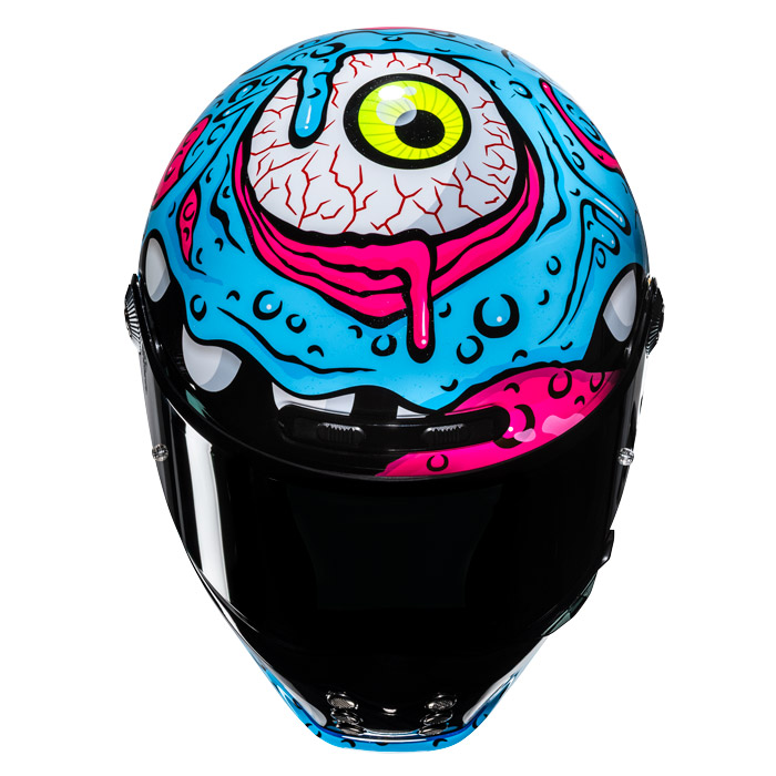 Casco moto integrale Hjc V10 Squeeze Blu