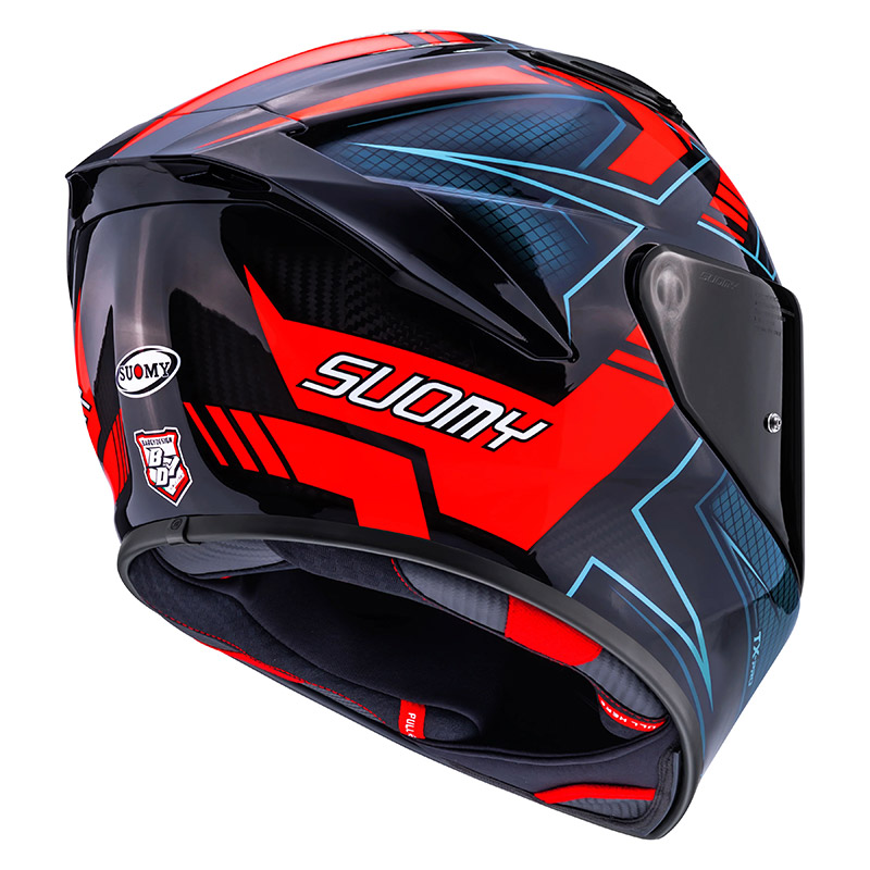 Casco moto integrale Suomy Track 1 Flawless Rosso