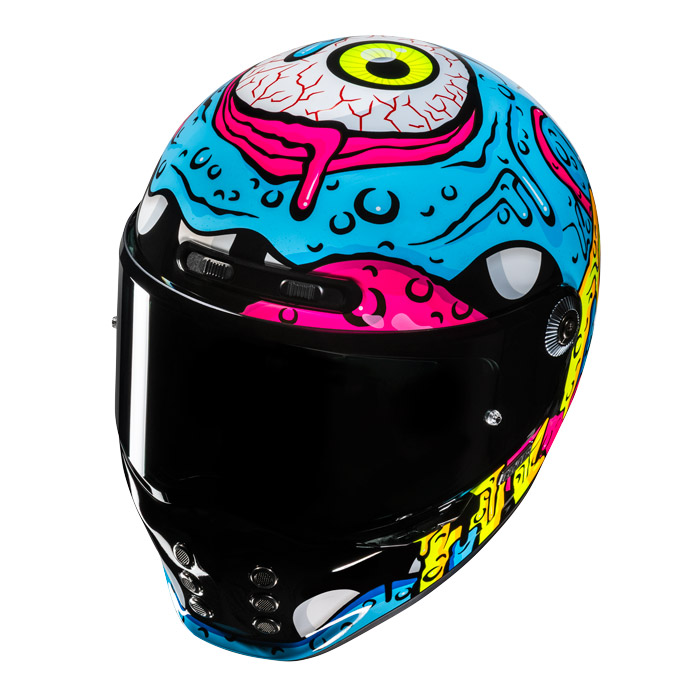 Casco moto integrale Hjc V10 Squeeze Blu
