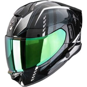 Casco moto integrale Scorpion Exo 530 Air Theras Nero Cangiante