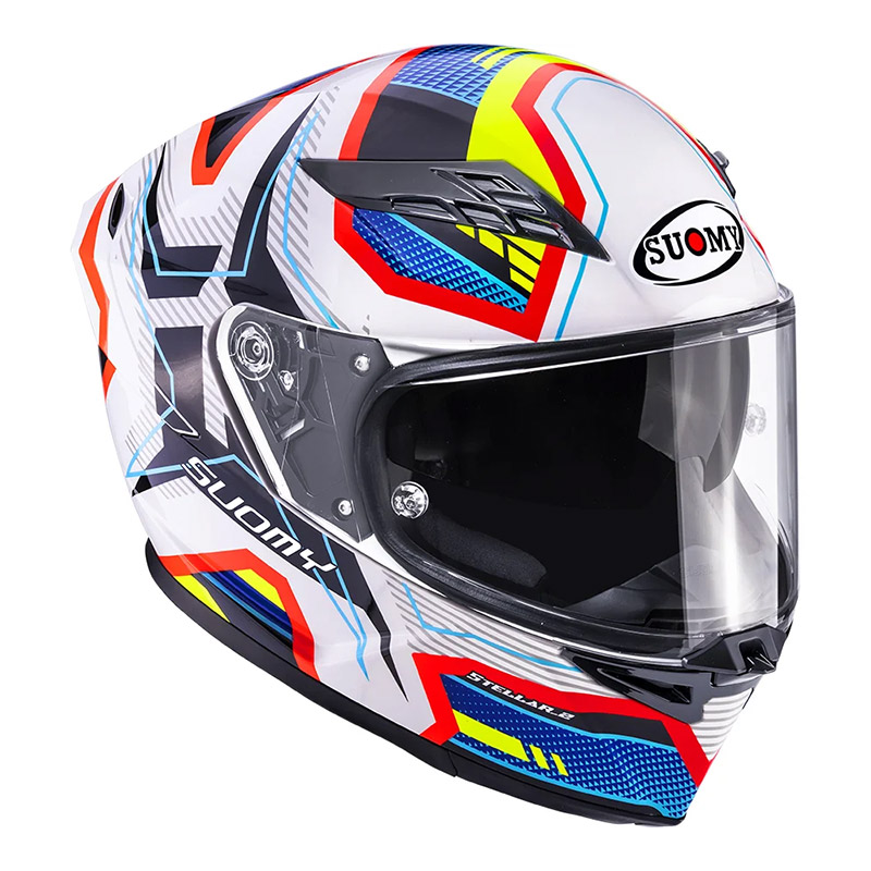 Casco moto integrale Suomy Stellar 2 Blackstar Bianco Blu