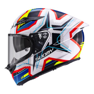 Casco moto integrale Suomy Stellar 2 Blackstar Bianco Blu