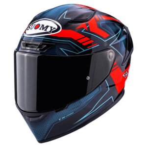 Casco moto integrale Suomy Track 1 Flawless Rosso