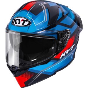 Casco moto integrale Kyt R2R Parsec Nero Blu Rosso