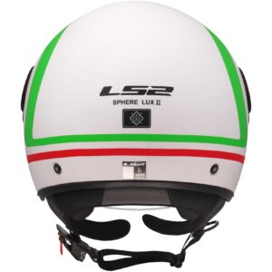 Casco jet Ls2 OF558 Sphere Lux 2 Urby Bianco Verde Rosso