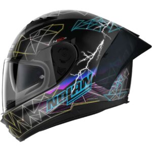 Casco moto integrale Nolan N60.6 Sport Raindance Nero Opaco Multicolor