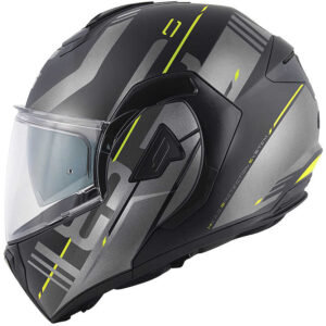 Casco modulare reversibile Givi X30 Pulsar Nero Titanio Giallo