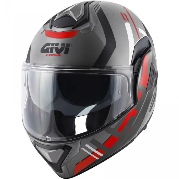 Casco modulare reversibile Givi X30 Pulsar Titiano Rosso Opaco