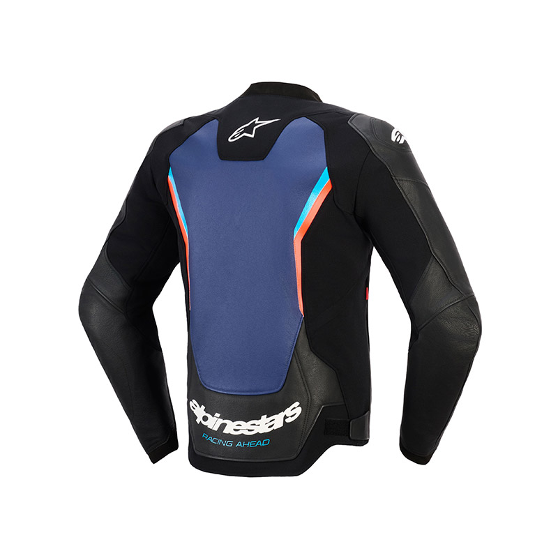 Giacca moto in pelle Alpinestars Gp Force V2 nero blu rosso