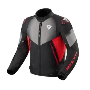 Giacca moto tessuto Revit Control H2O Nero Rosso