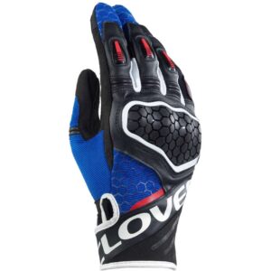 Guanti moto estivi Clover Predator 2 Blu Bianco Nero