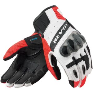 Guanti moto Revit Ritmo Nero Neon Rosso