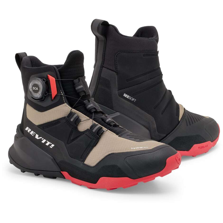 Scarpe moto Revit Undercut H2O Nero Sabbia