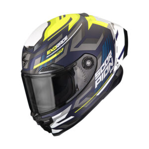 Casco moto racing Exo-race Air Kobra Blu Giallo Neon