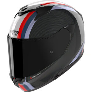 Casco moto integrale Nolan X-904 Ultra Carbon Gemini Blu Rosso