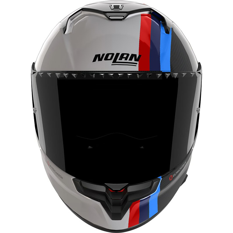 Casco moto integrale Nolan X-904 Ultra Carbon Gemini Blu Rosso