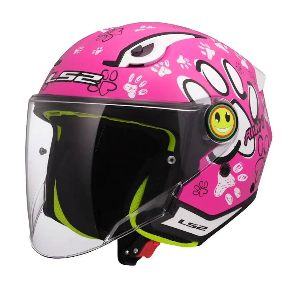 Casco bimbo jet Ls2 Funny II Paws Rosa