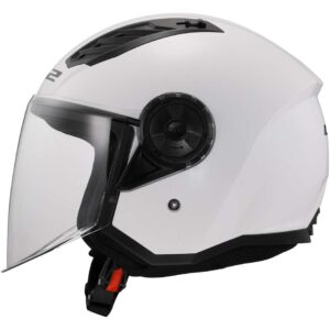 Casco jet Ls2 OF616 Airflow 2 Solid Bianco Lucido