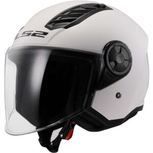Casco jet Ls2 OF616 Airflow 2 Solid Bianco Lucido