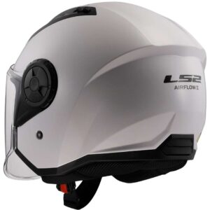 Casco jet Ls2 OF616 Airflow 2 Solid Bianco Lucido
