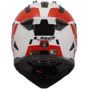 Casco moto adventure Ls2 Pioneer 2 Hill Bianco Rosso