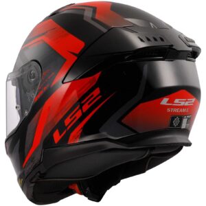 Casco moto integrale Ls2 FF808 Stream II Fury Nero Rosso