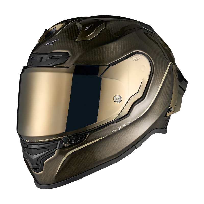 Casco moto integrale Nexx X.R3R Hagibis Oro