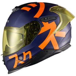 Casco moto integrale Nexx Y100R Nippon Blu Opaco