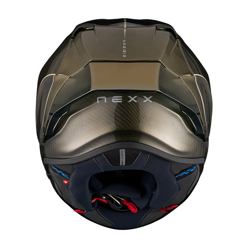 Casco moto integrale Nexx X.R3R Hagibis Oro
