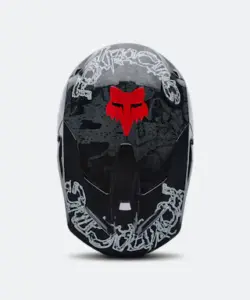 Casco cross Fox V1 Abyss Nero Rosso
