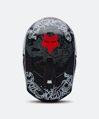 Casco cross Fox V1 Abyss Nero Rosso