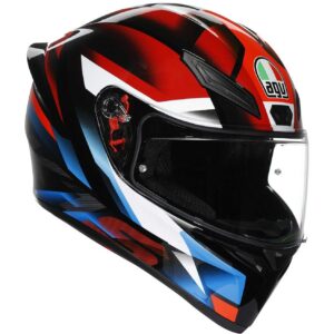 Casco moto integrale Agv K1 S Fastlap Nero Rosso Blu