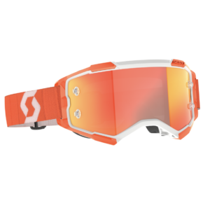 Maschera cross enduro Scott Fury Arancio Chrome