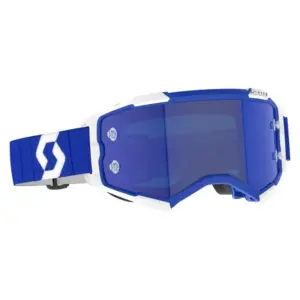 Maschera cross enduro Scott Fury Blu Chrome