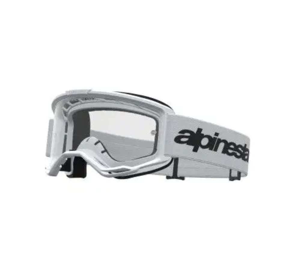 Maschera cross Alpinestars Vision 3 Wordmark Bianco