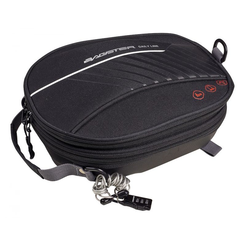 Borsa da sella universale Bagster D-Line Locker Nero