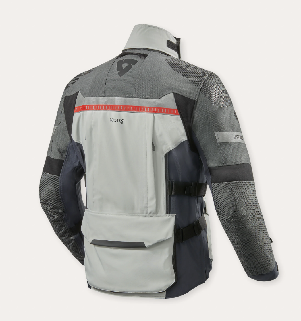 Giacca moto touring Revit Dominator 3 Gtx Silver Blu