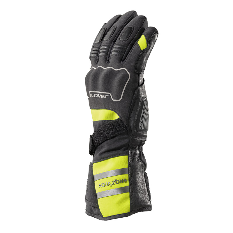 Guanti moto Clover Sierra 2 Wp Nero Giallo Fluo