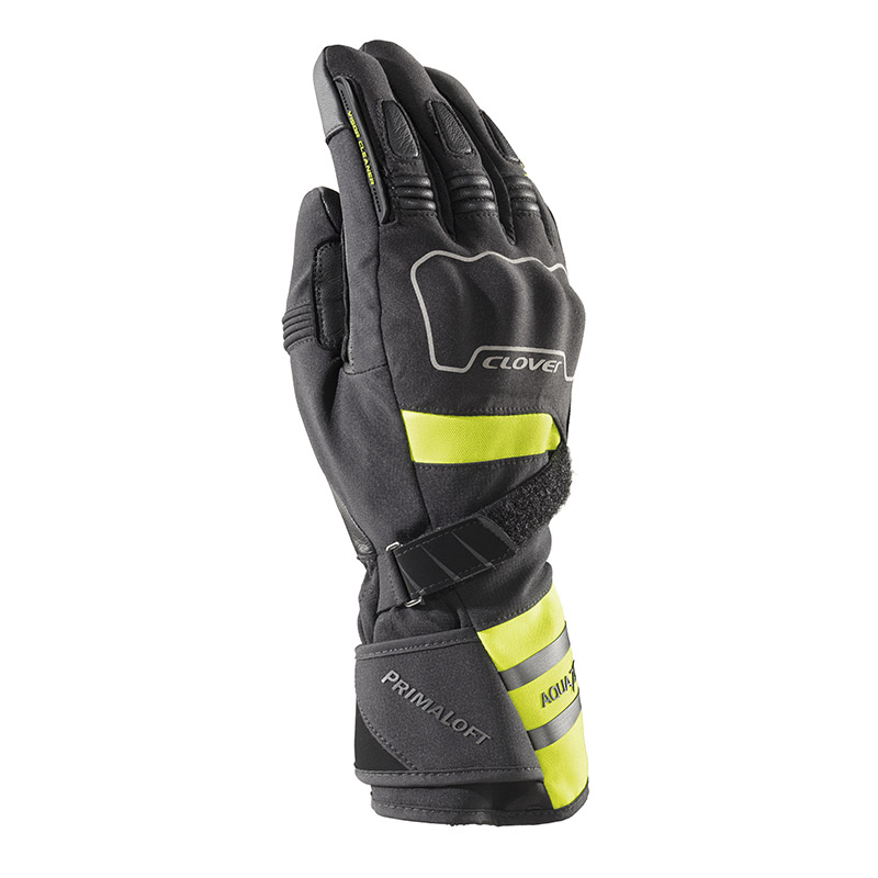 Guanti moto Clover Sierra 2 Wp Nero Giallo Fluo