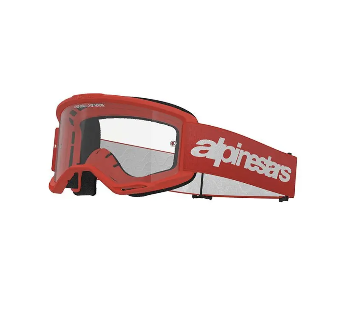 Maschera cross Alpinestars Vision 3 Wordmark Rosso