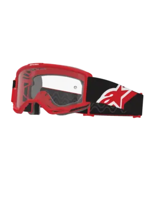 Maschera cross Alpinestars Vision Otg Rosso Nero