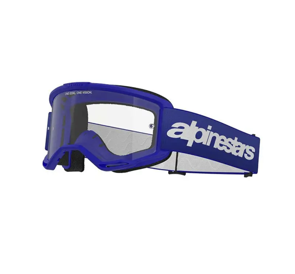 Maschera cross Alpinestars Vision 3 Wordmark Blu